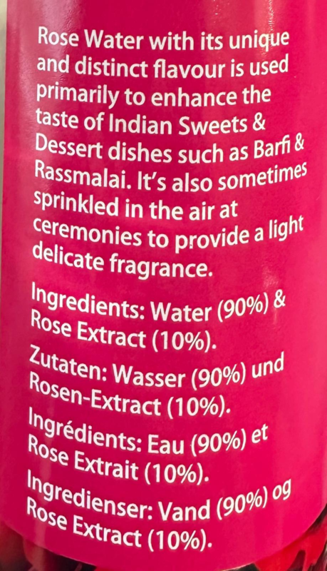 Rose water, 190ml