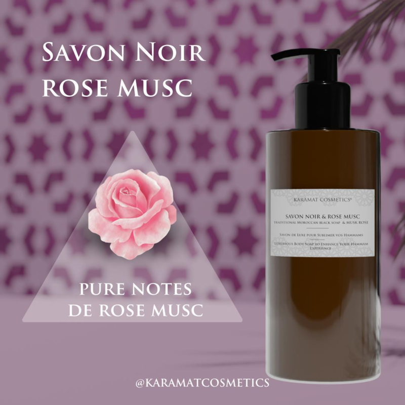 Savon Noir Rose Musc, flydende luksus sæbe, 300ml