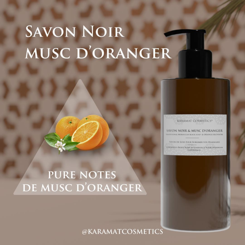 Savon Noir Musc D'Oranger, flydende luksus sæbe, 300ml