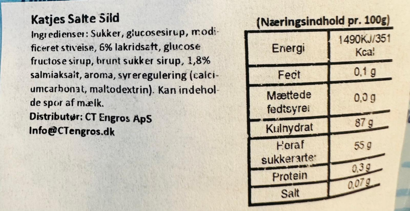 Katjes saltede fisk, 175g