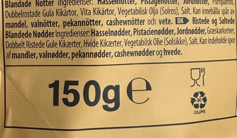 Cocktail Mixed Nuts, blandede nødder, 150g