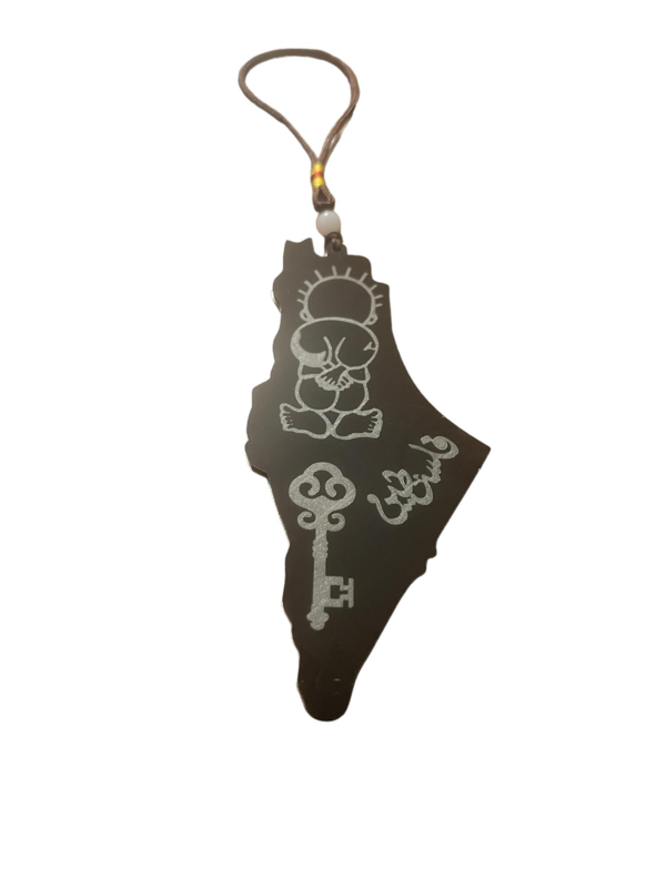 Palestine Map Carhanger med 2 sider