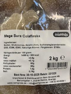 Mega Sur Cola flasker 2kg