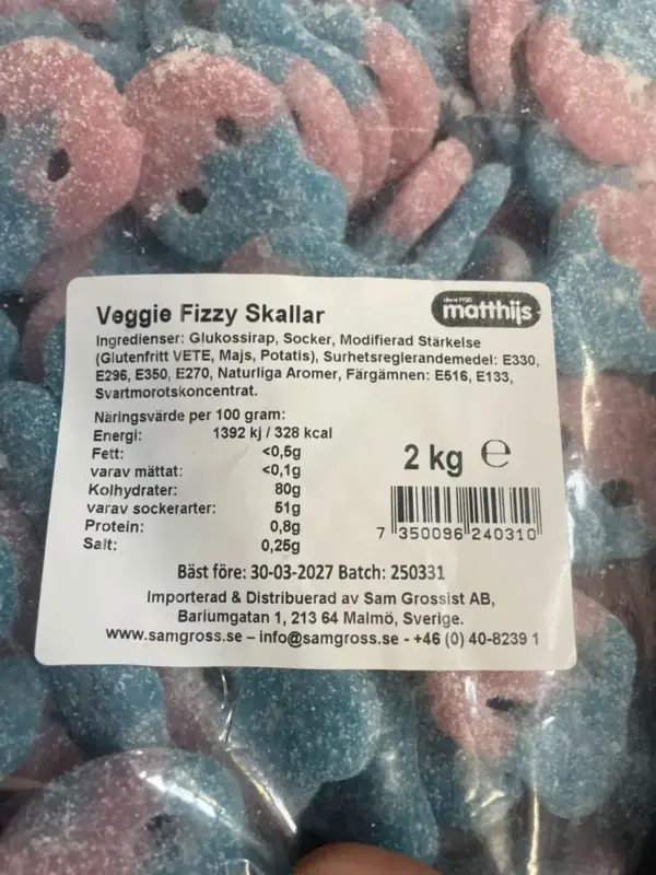 Veggie Fizzy Skaller 2kg