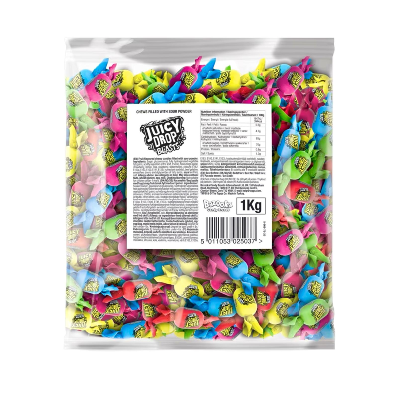 Juicy Drop Blasts, frugtkarameller, 1kg