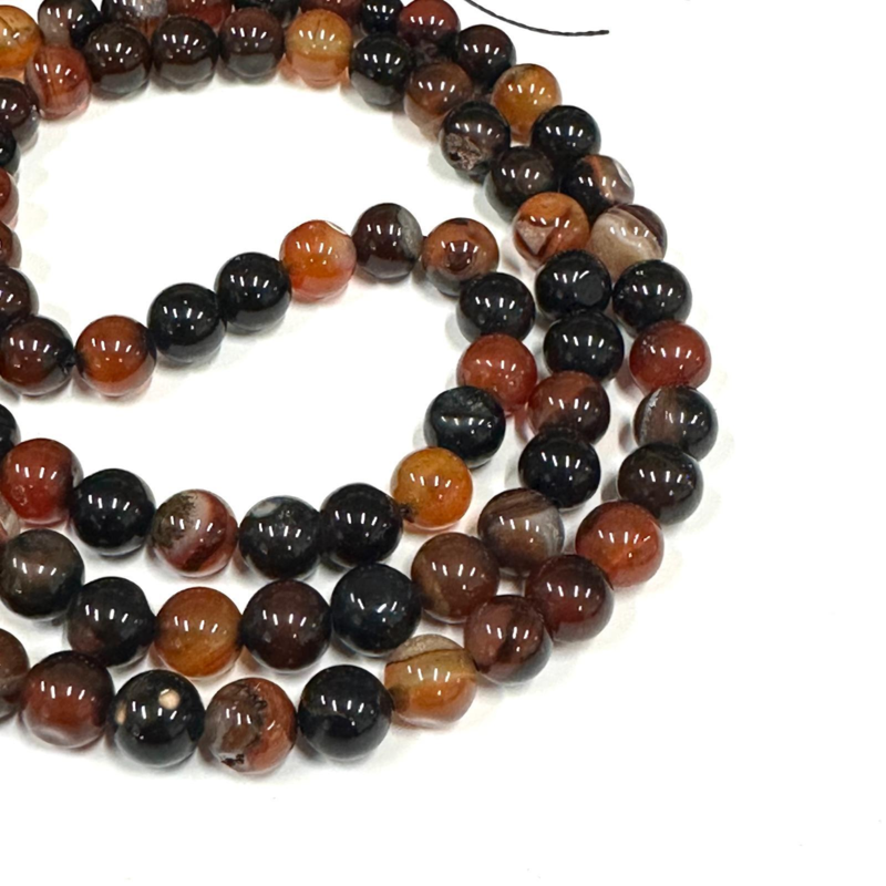 Tigers Eye Sort Agate Sten Tasbih 99 Perler