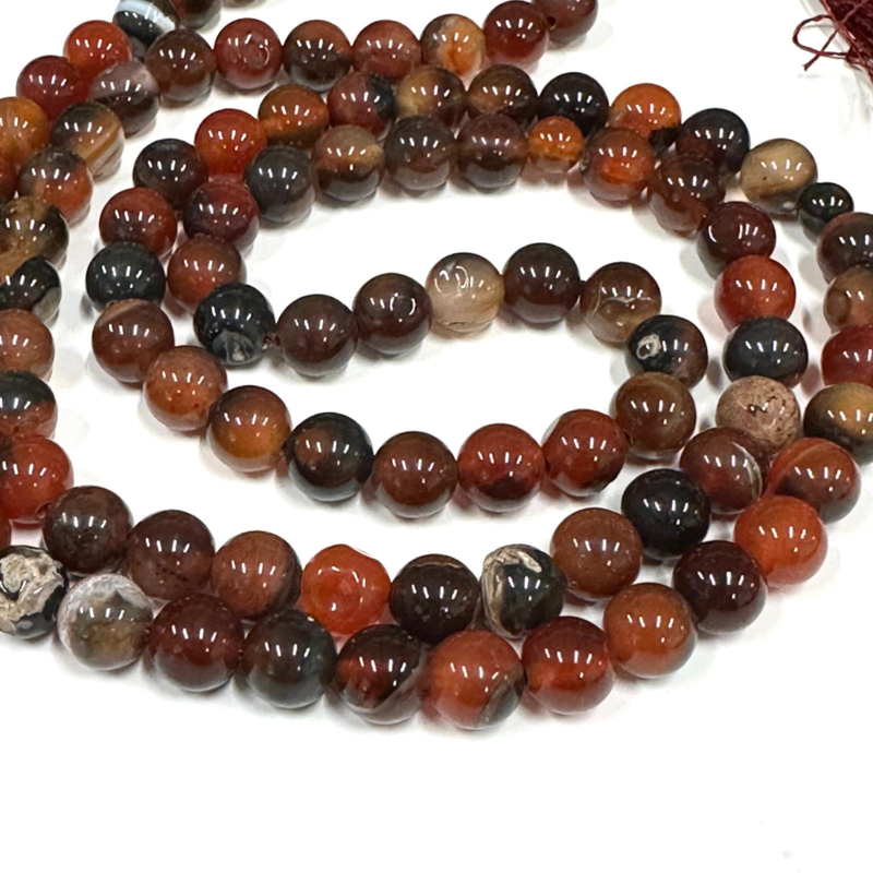 Red Tigers Eye Tasbih 99 Perler Agate Sten