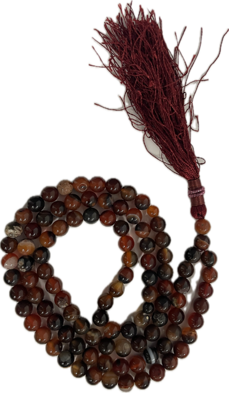 Dark Red Tasbih 99 Perler Agate Sten