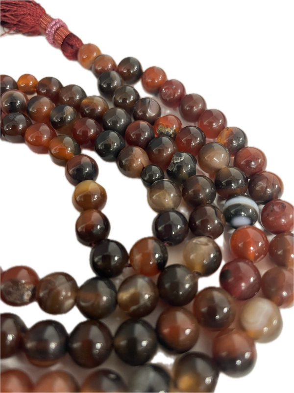 Dark Red Tasbih 99 Perler Agate Sten