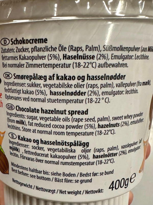 Chokocreme-Smørpålæg 400g