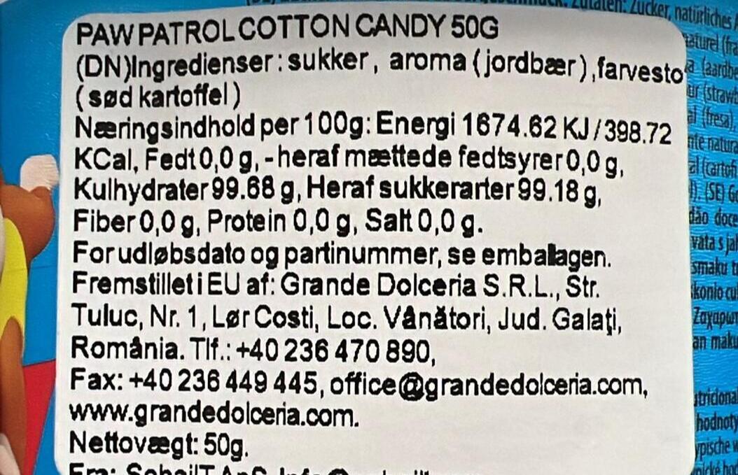 Candyfloss Paw Patrol 50g