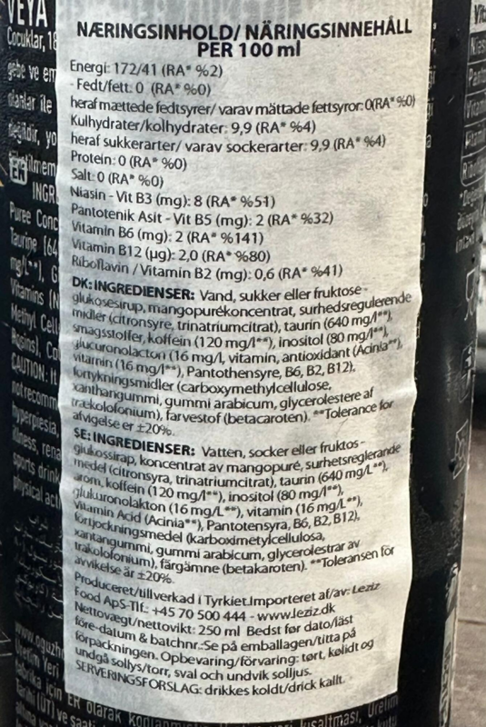 Black Bruin Mango, Energy Drink, 250ml