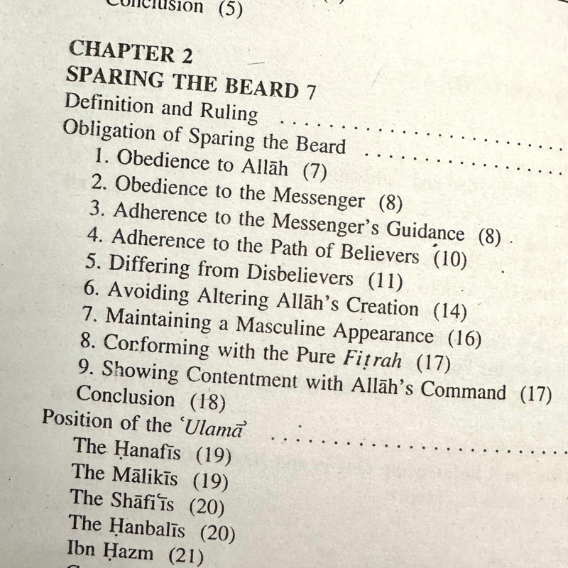 Die Bärte und andere Merkmale der Fitrah