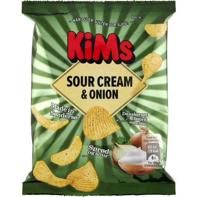 Kims Sour Cream & Onion chips | Mini påse | 25 g