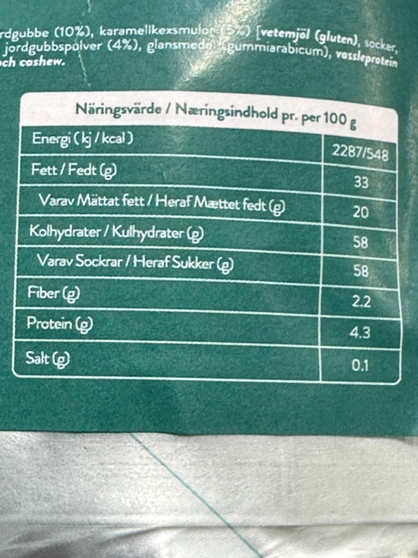 Frysetørret Jordbær Cheesecake og Hvid Chokolade, Patiswiss