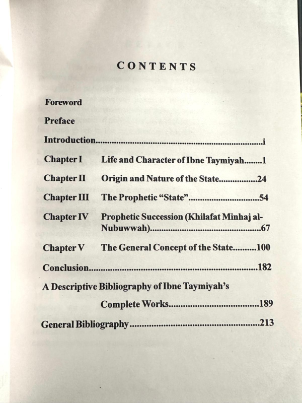 The Political Thought of IBN TAYMIYYAH