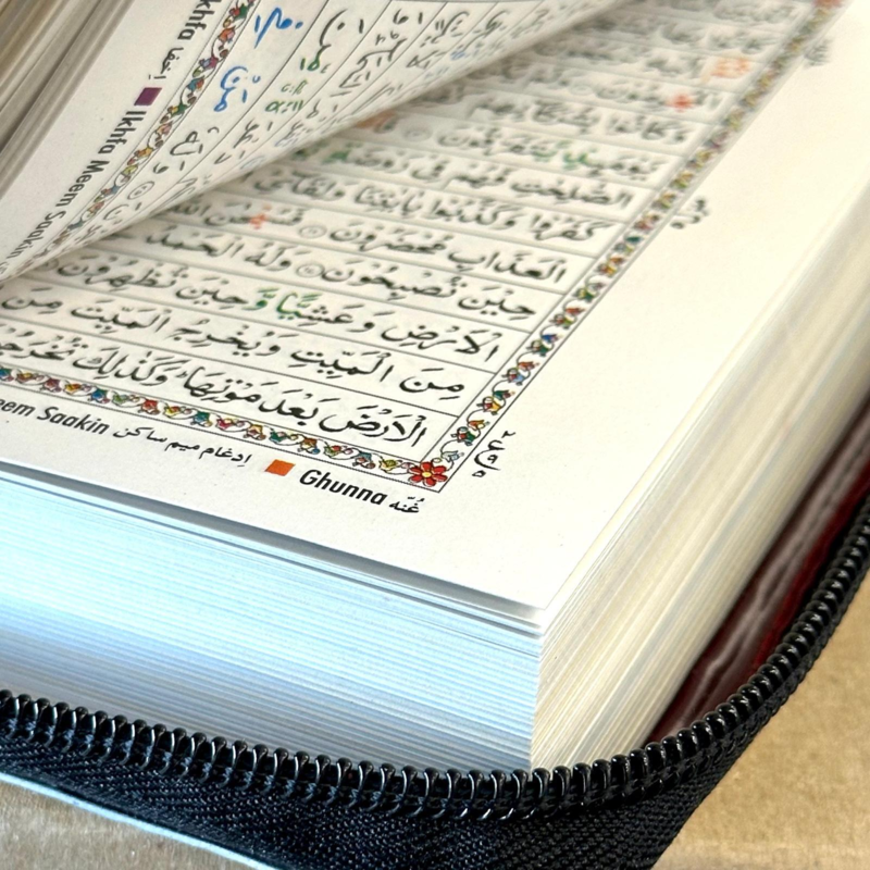 Lommekoran med tajweed farvekode