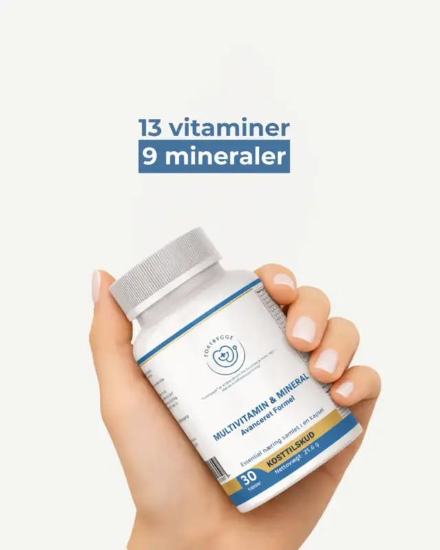 Multivitamin og Mineral - Avanceret formel, Forebygges (30 kapsler)