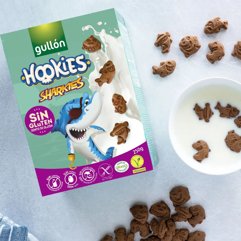 Glutenfri Sharkies Gullon 250g (Vegan)
