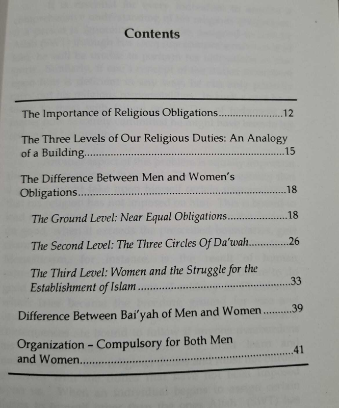 Religious Obligation Of Muslim Women