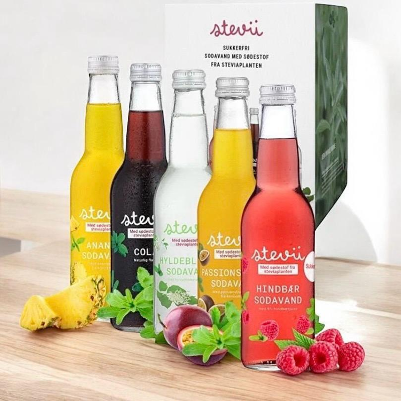 Stevii sukkerfri sodavand tastepakke, 5 flasker af 330ml
