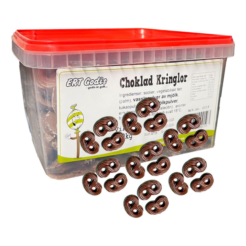 Chokoladekringler Storpakke  2kg