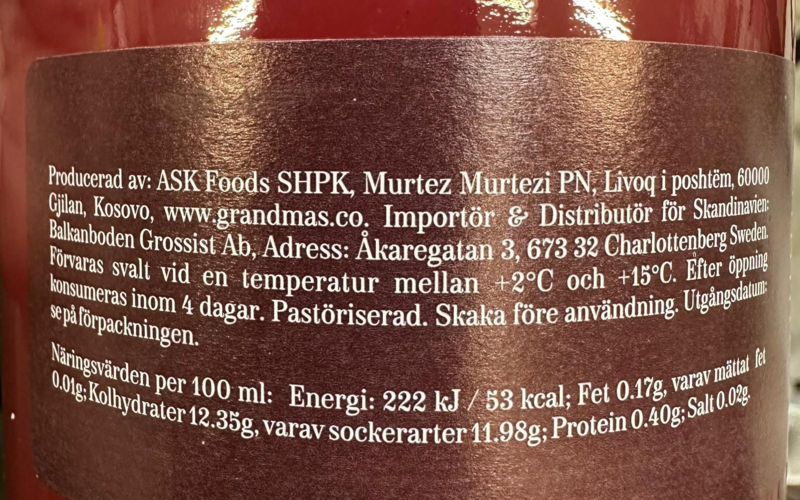 Granatæble frugt smoothie, uden sukker, 1000ml