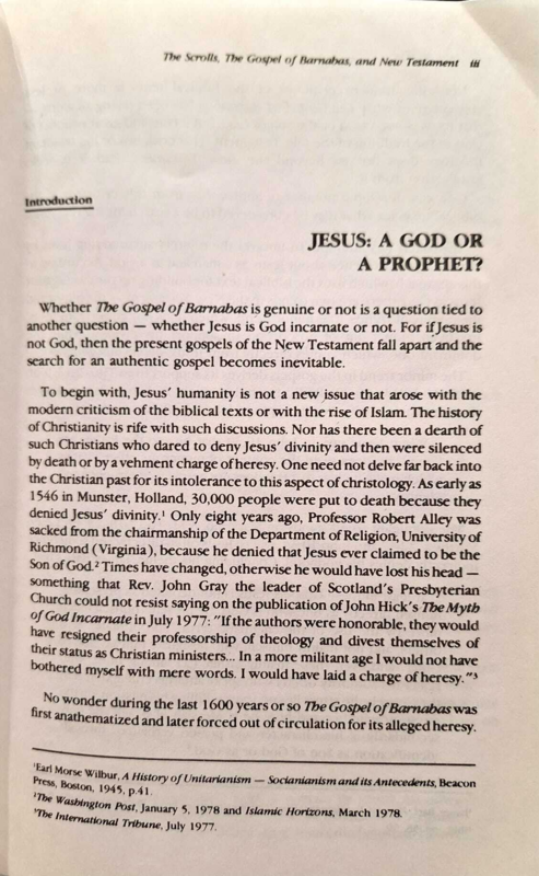 The Dead Sea Scrolls, The Gospel of Barnabas and The New Testament