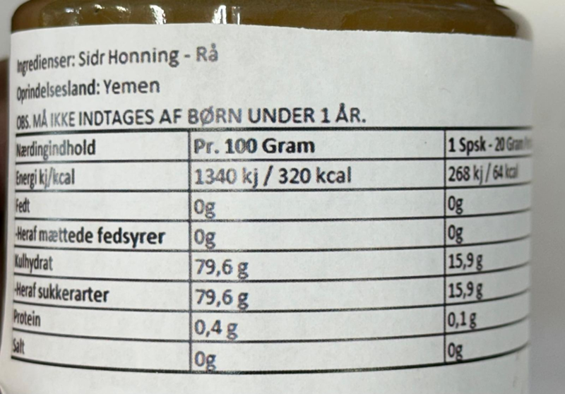 Royal sidr honning, Yemen Hadramaut, 250g