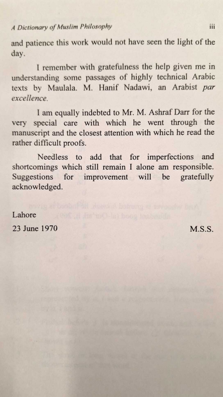 A Dictionary of Muslim Philosophy