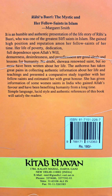 Rabi'abasri: The Mystic and Her Fellow Saints in Islam