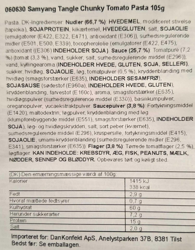 Samyang Tangle Chunky Tomato Pasta 105g