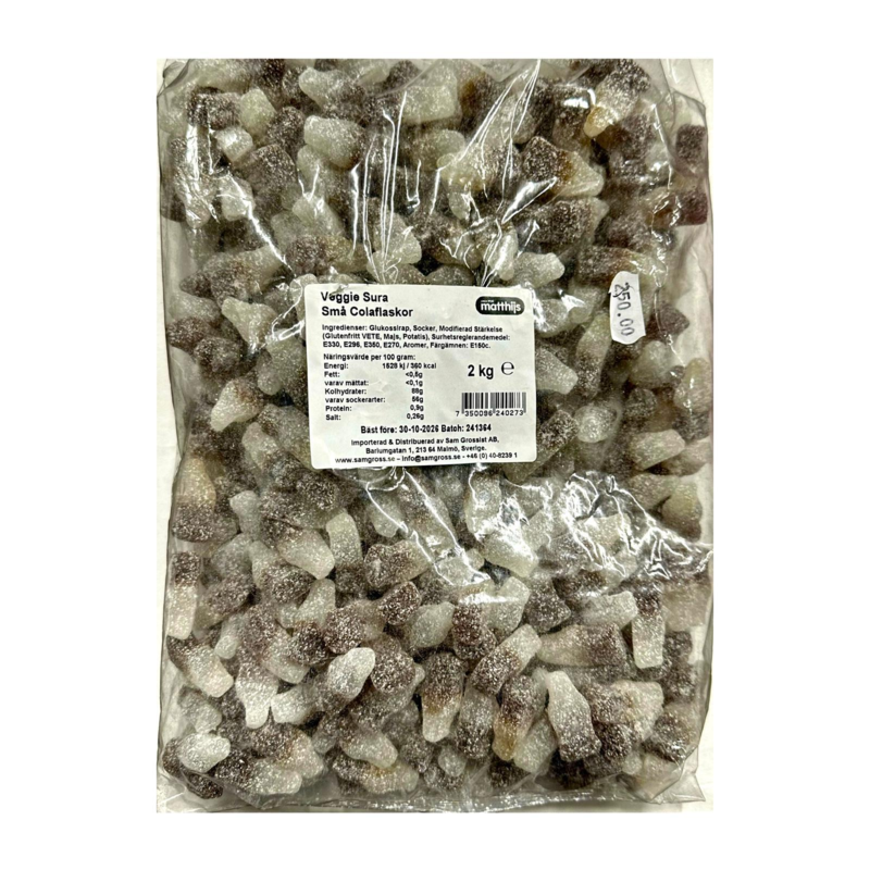 Sure små cola flasker, Matthijs Veggie, 2 kg
