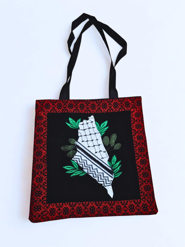 Muletaske - Palæstina kort med oliven