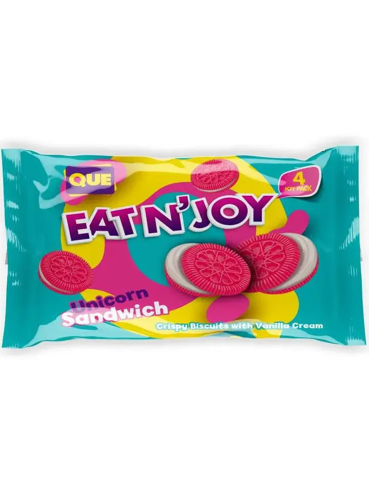 Que Eat n' Joy Unicorn Sandwich Kiks 224g