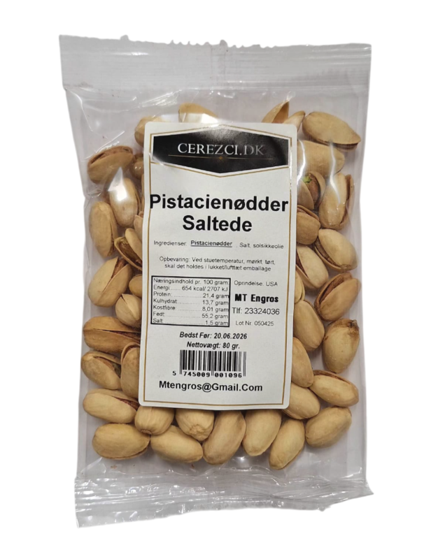 Pistacienødder Saltede, 80g