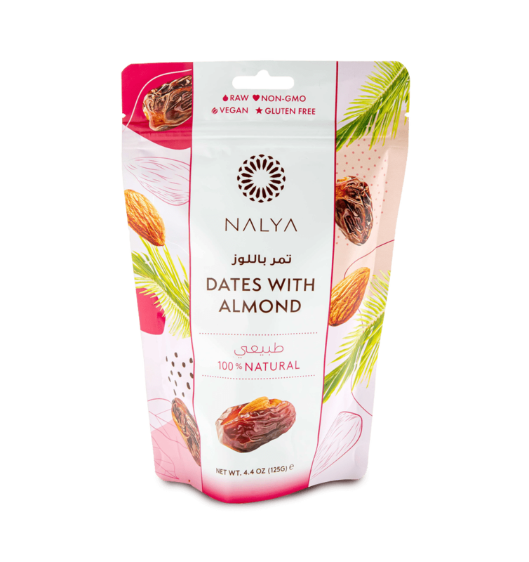 Dadler med mandler - 125 g.
