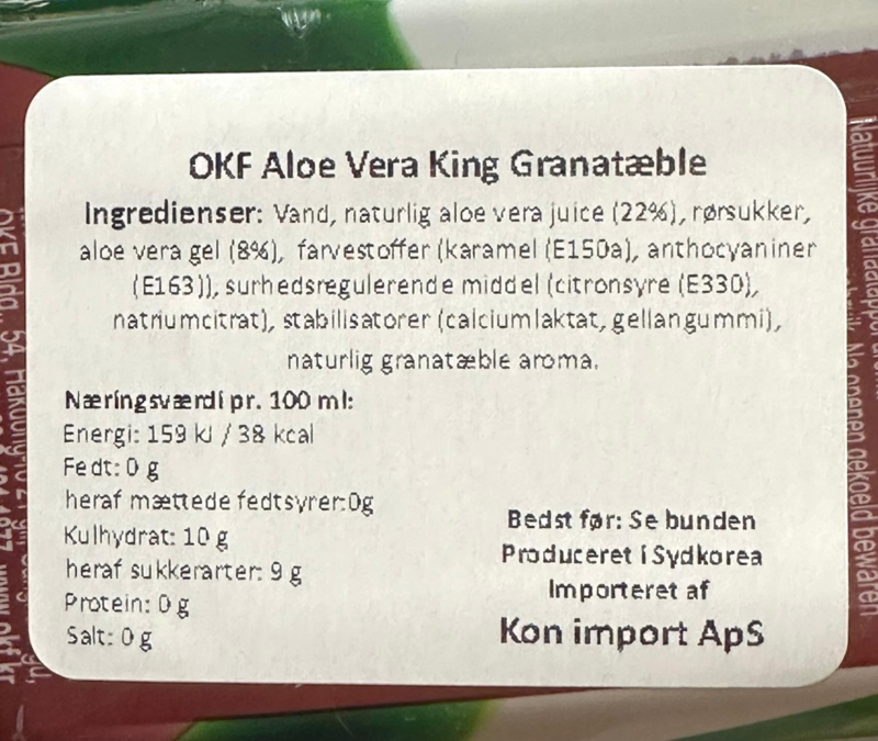 Aloe Vera King, Granatæble, 500ml