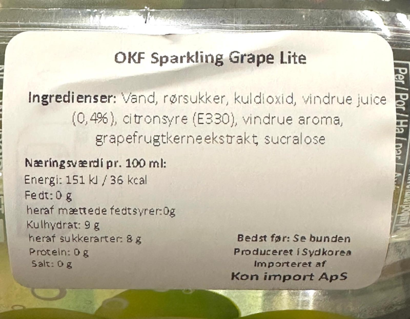 Sparkling grape, OKF, 350ml