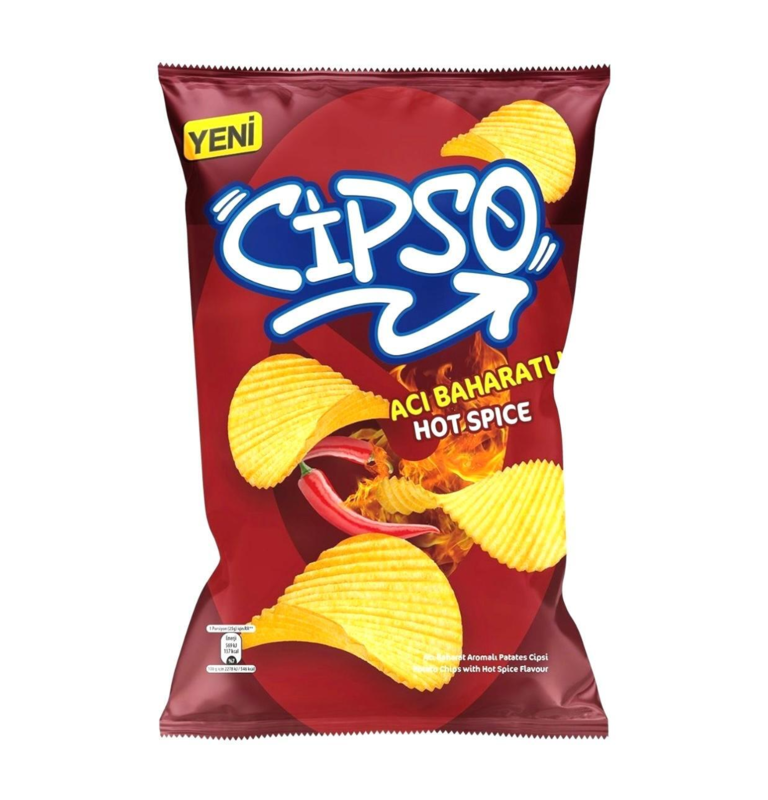 Cipso chips, hot spice, 104g