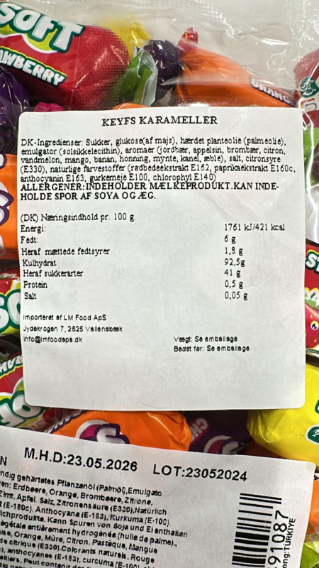 Keyfs frugt karameller, 600g