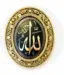 Islamisk Kalligrafi Allah SWT, i Sort og Guld (50x60 cm)