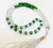 Krystal Tasbeeh Hvid/ Grøn ( 99 perler )