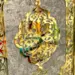 Luksus koranholder med koran i mørk/guld marmor look