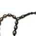 Sort/brun håndlavet luksus tasbih med sølv design, 33 perler