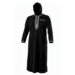 Sort thobe med hætte