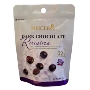 Dark Chocolate Raisins, Sincero 30g