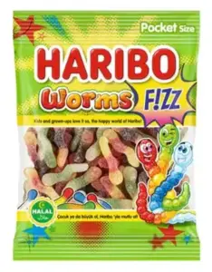 Sour Worms, Haribo 80g