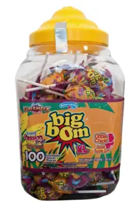 Tropical Passion Fruit med Displaybøtte, Big Bom 100 stk.