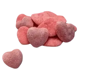 Sour stuffed red hearts Dulceplus 1 kg